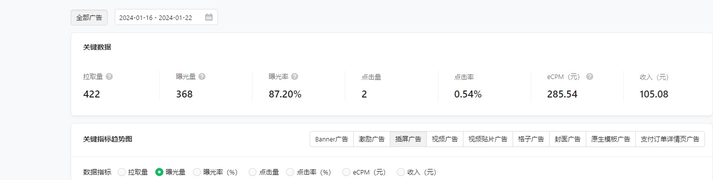  微信小程序对接流量主收益